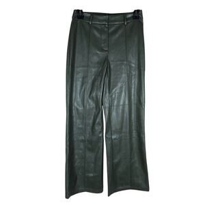 Avec Les Filles Womens XS Olive Green Faux Leather Pants Nordstrom Trendy Chic